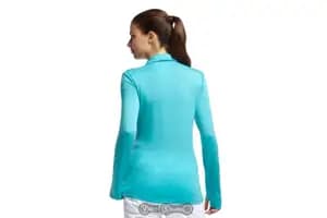 Термофутболка з довгим рукавом ICEBREAKER BF 260 Tech Top LS Half Zip WMN glacier/white M