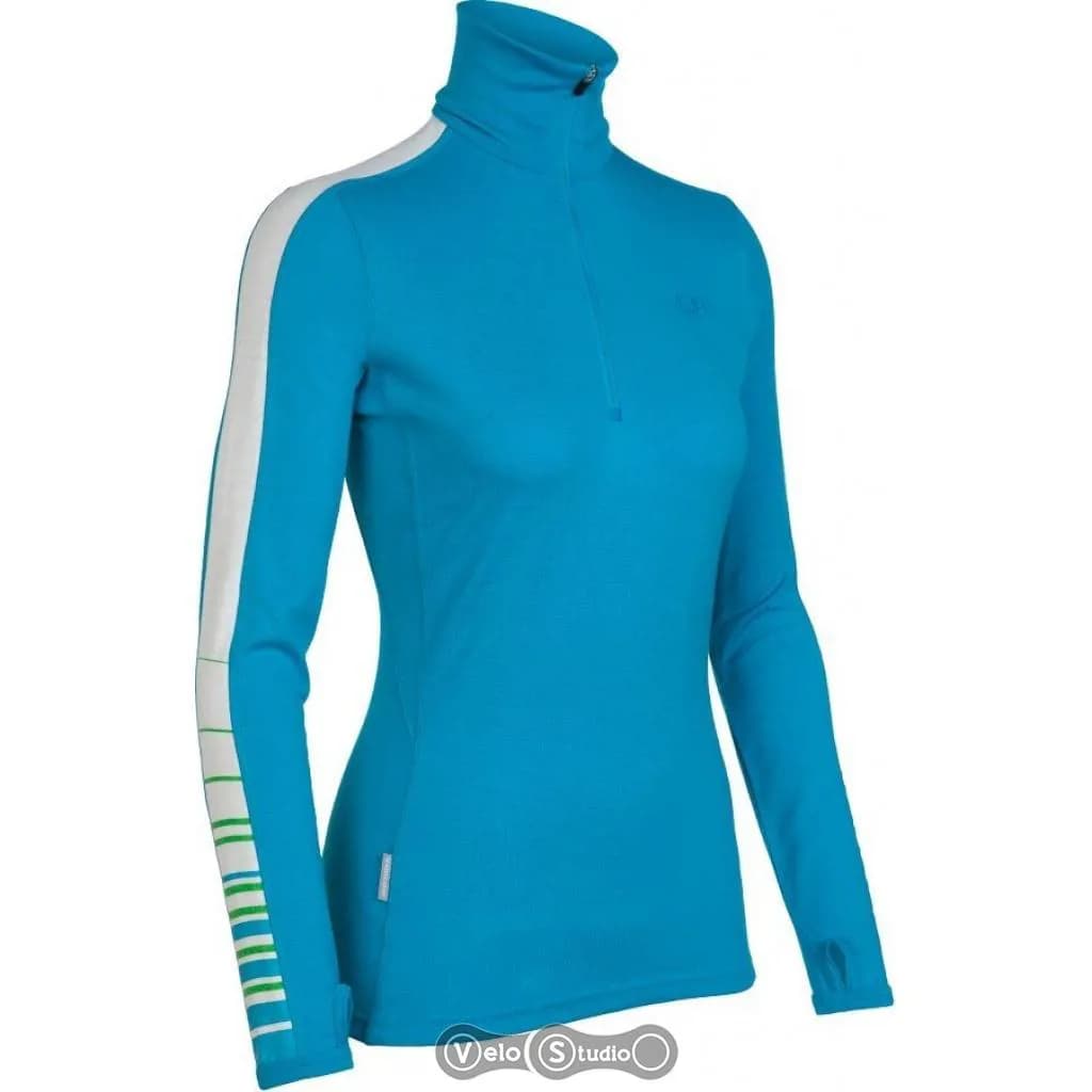Термофутболка з довгим рукавом ICEBREAKER BF 260 Vertex Zip WMN gulf M