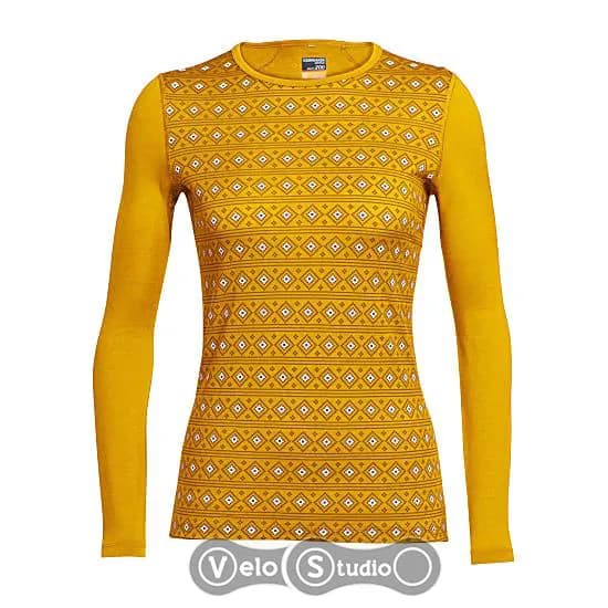 Термофутболка з довгим рукавом ICEBREAKER Oasis LS Crewe Align WMN bolt/snow L