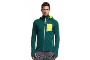 Термокофта ICEBREAKER Atom LS Zip Hood MEN pine/chartreuse/white L