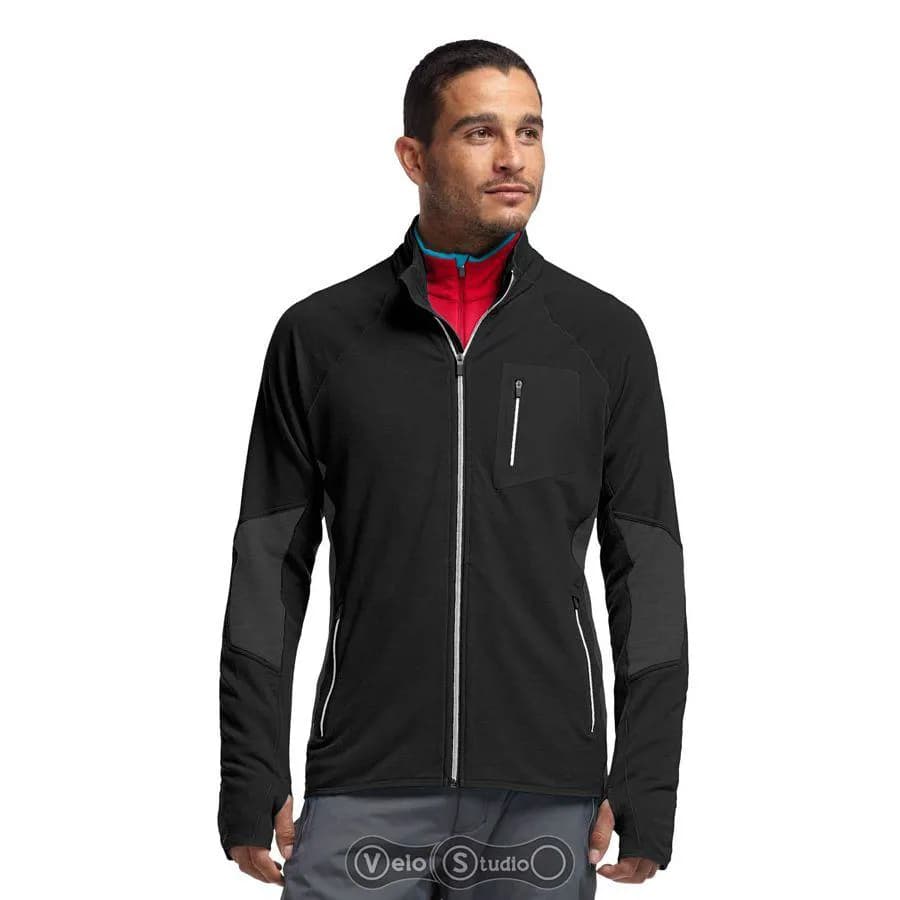 Термокофта ICEBREAKER Atom LS Zip MEN black/monsoon L