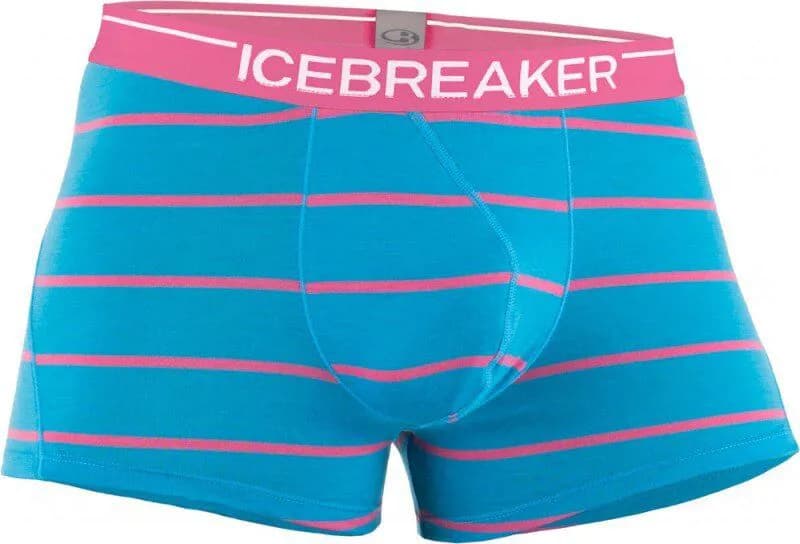 Труси ICEBREAKER BF 150 Anatomica Boxer MEN Stripe aegean/shocking S