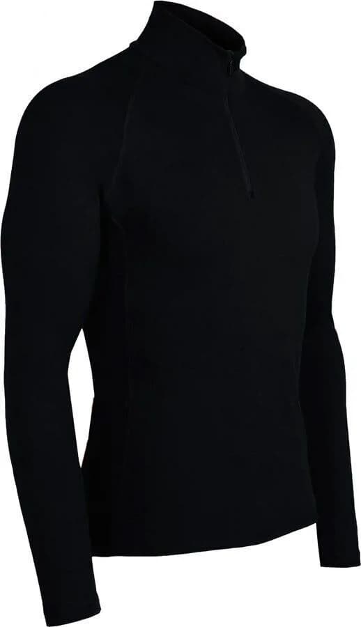 Термофутболка з довгим рукавом ICEBREAKER BF 200 Mondo Zip MEN black S