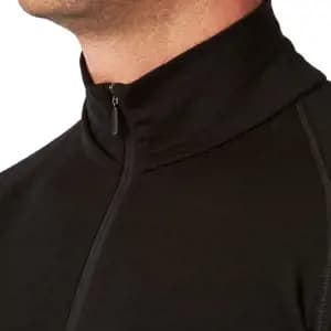 Термофутболка з довгим рукавом ICEBREAKER BF 200 Mondo Zip MEN black S