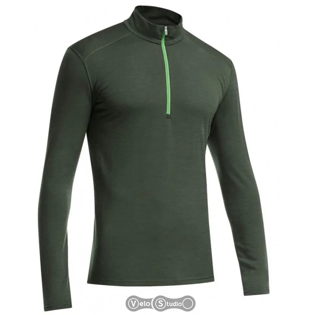 Термофутболка з довгим рукавом ICEBREAKER BF 200 Oasis LS Half Zip MEN conifer/balsam S