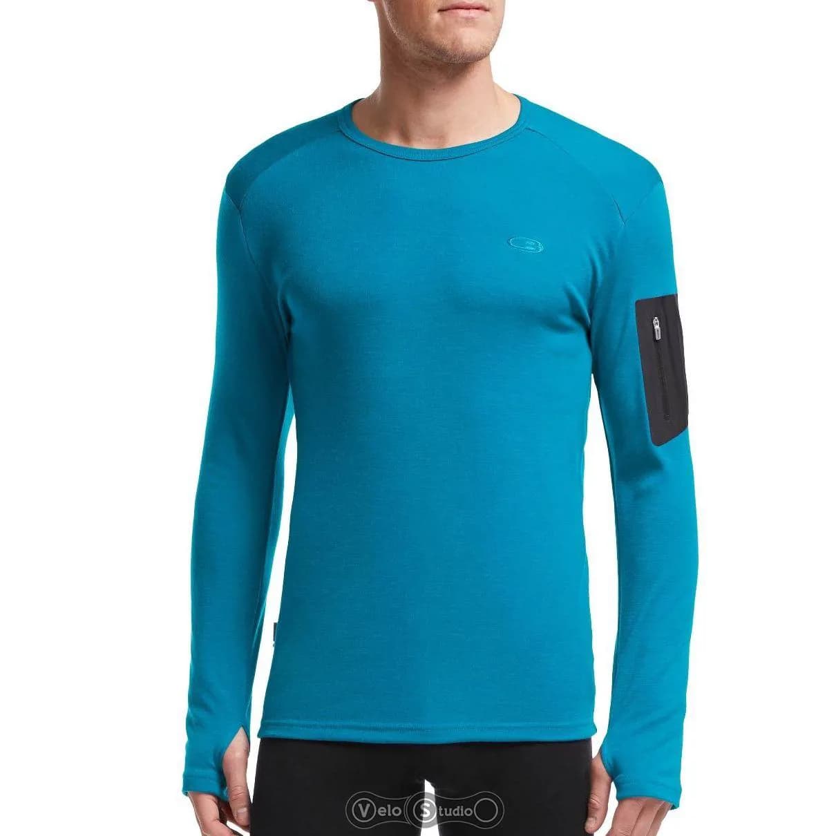 Термофутболка з довгим рукавом ICEBREAKER BF 260 Apex LS Crewe conifer/balsam L