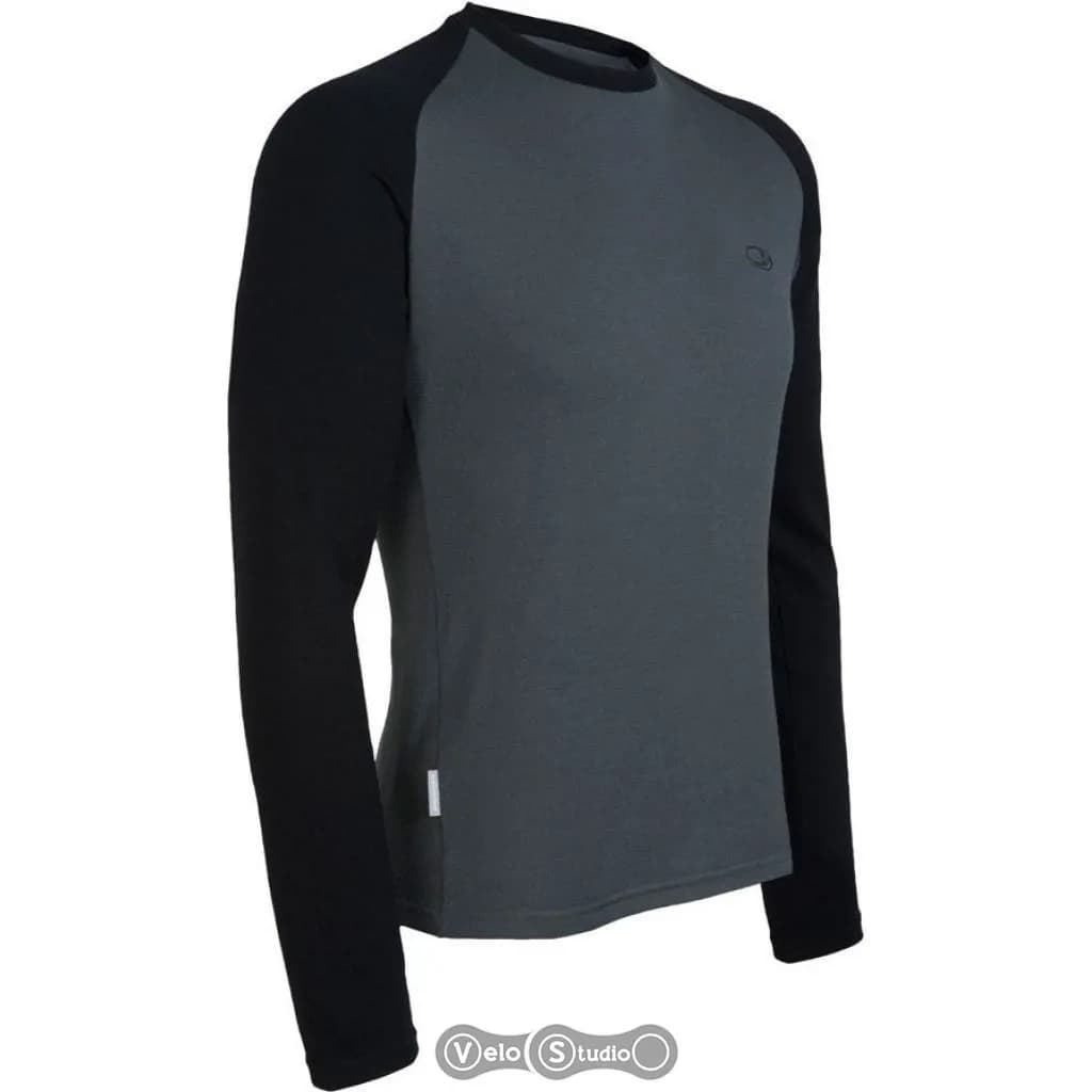 Термофутболка з довгим рукавом ICEBREAKER BF 260 LS Crewe MEN charcoal/black L