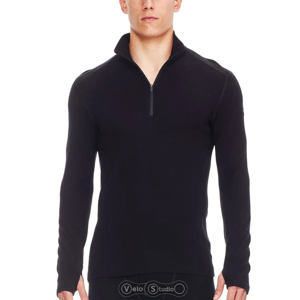 Термофутболка з довгим рукавом ICEBREAKER Tech Top LS HZ Crewe MEN black L