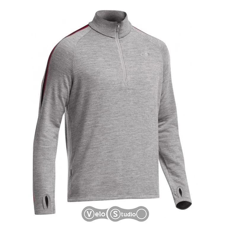 Термокофта ICEBREAKER Coronet LS Half Zip MEN metro hthr/rocket/black/snow L