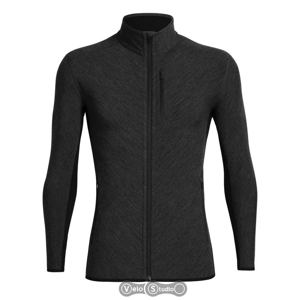 Термокофта ICEBREAKER Descender LS Zip JET HTHR/BLACK XL