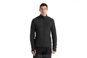 Термокофта ICEBREAKER Descender LS Zip JET HTHR/BLACK XL