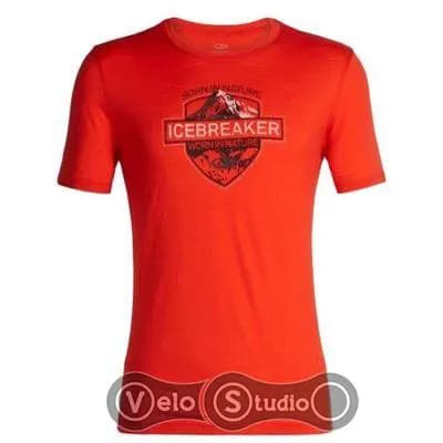 Футболка ICEBREAKER Tech Lite SS Crewe Alpine Crest CHILI RED L