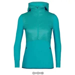 Термокофта ICEBREAKER Descender Hybrid LS Half Zip Hood / ARCTIC TEAL/Kingfis S (зразок)