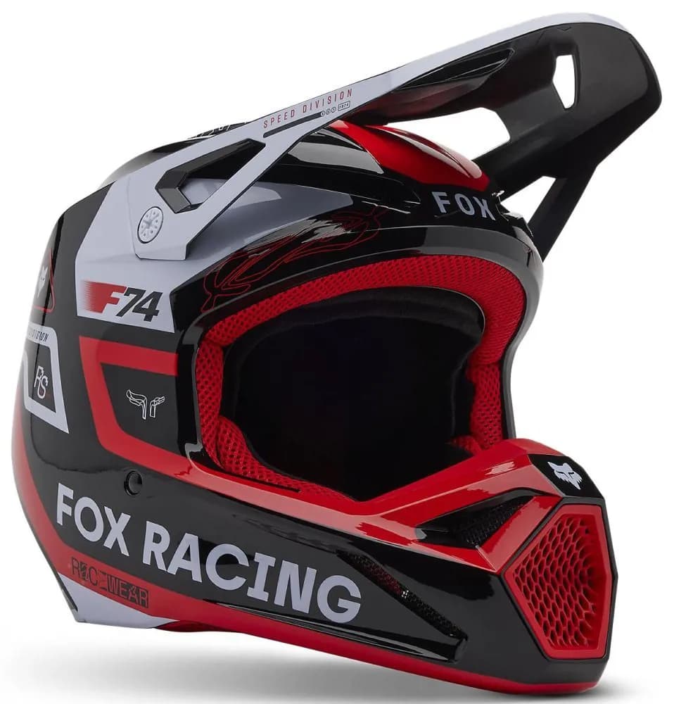 Шолом FOX V1 Youth Helmet - RACE SPEC [Flo Red], YS