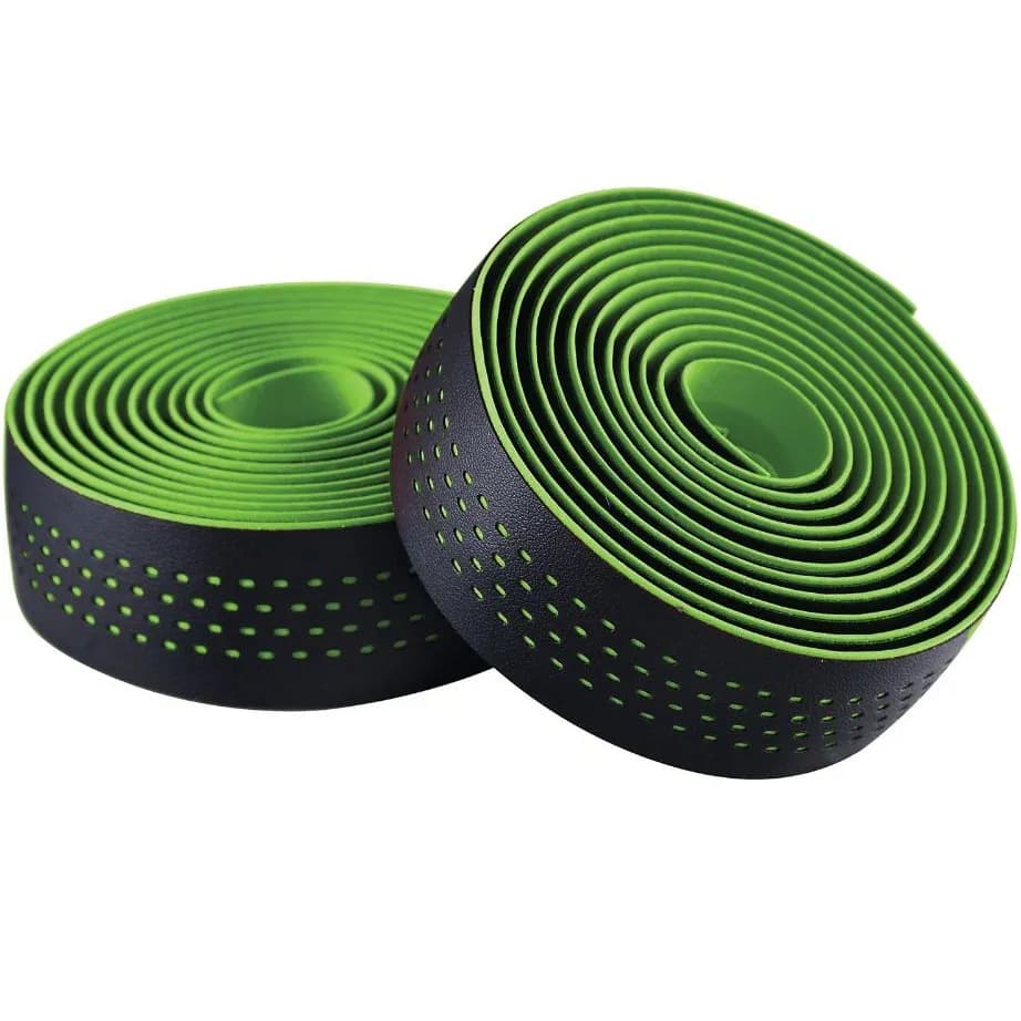 Намотка MERIDA Bartape/Soft G Black w/ Green dots 2100mm, 30mm Shock absorption material, incl. end-plugs (A2057000047)