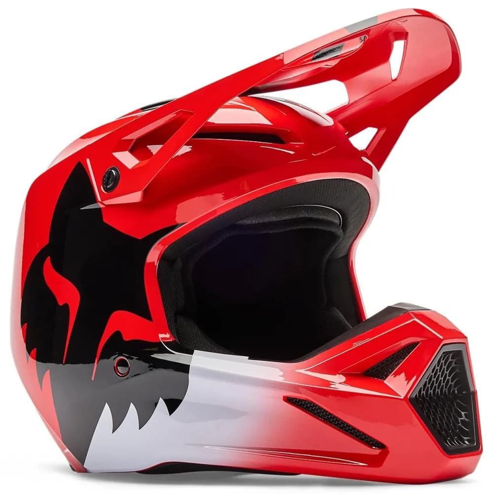 Шолом FOX V1 Helmet - SHIELD [Flo Red], L