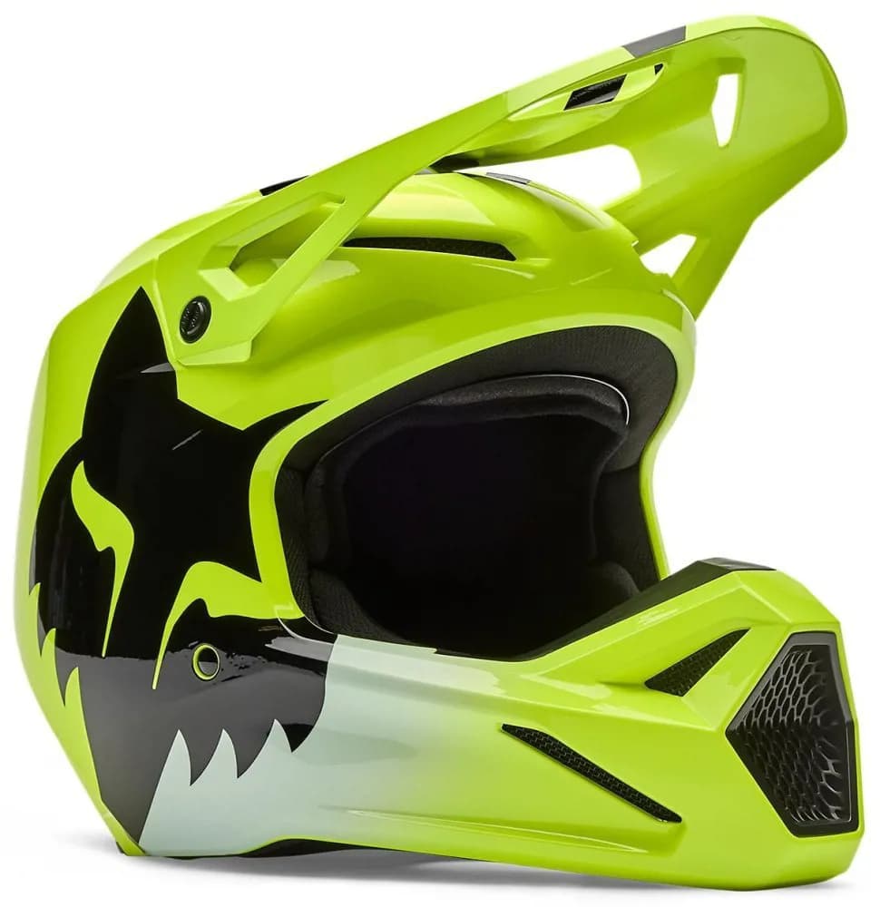 Шолом FOX V1 Helmet - SHIELD [Flo Yellow], M