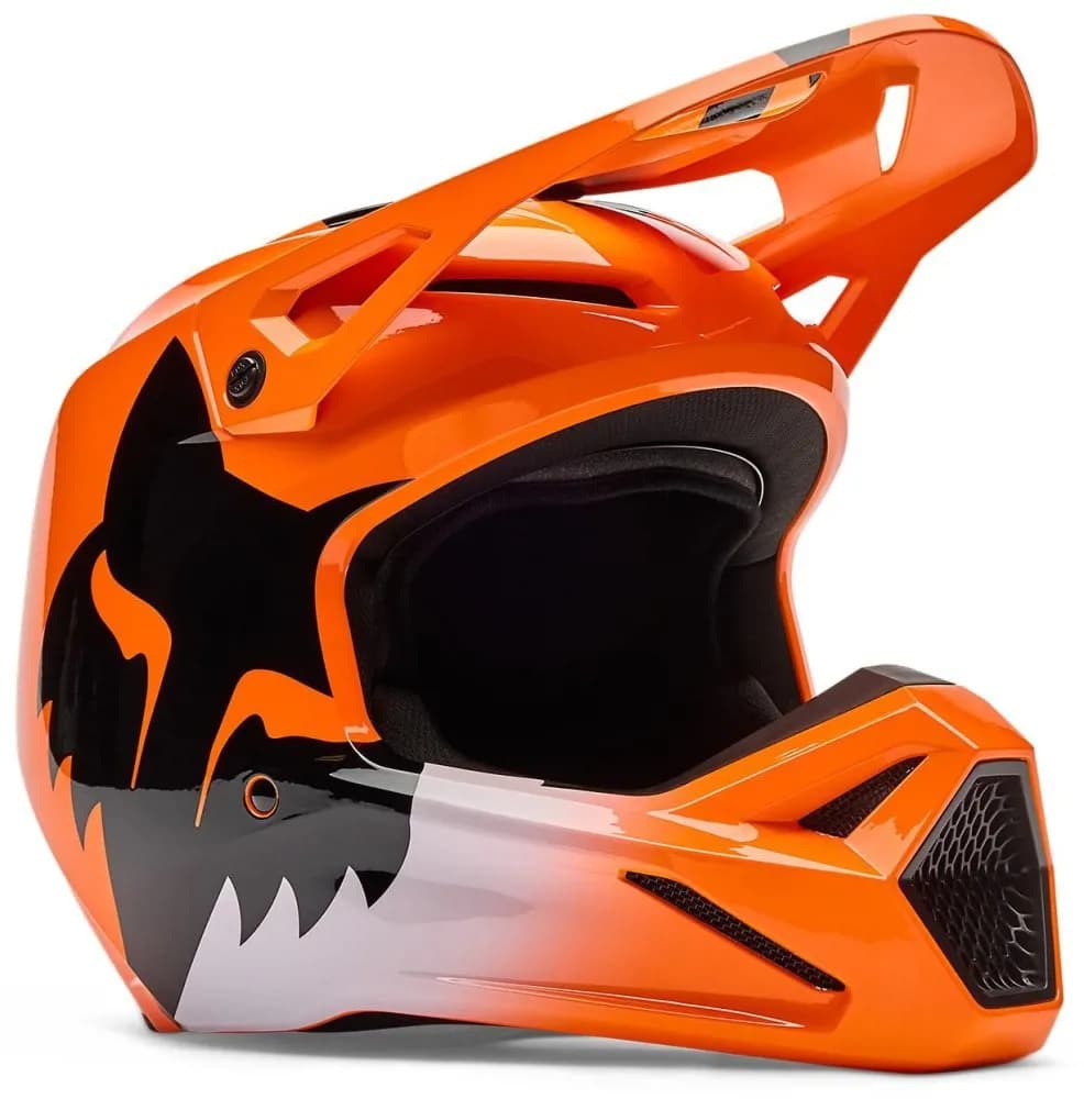 Шолом FOX V1 Helmet - SHIELD [Flo Orange], XXL