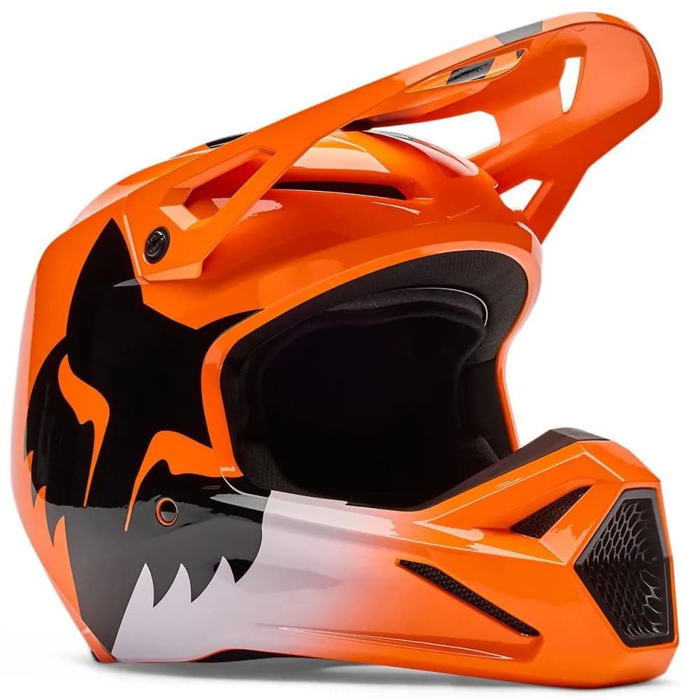 Шолом FOX V1 Youth Helmet - SHIELD [Flo Orange], YL