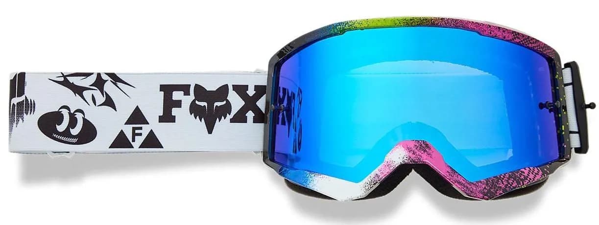 Окуляри FOX MAIN Goggle - IMAGE COSMO [White], Mirror Blue Lens