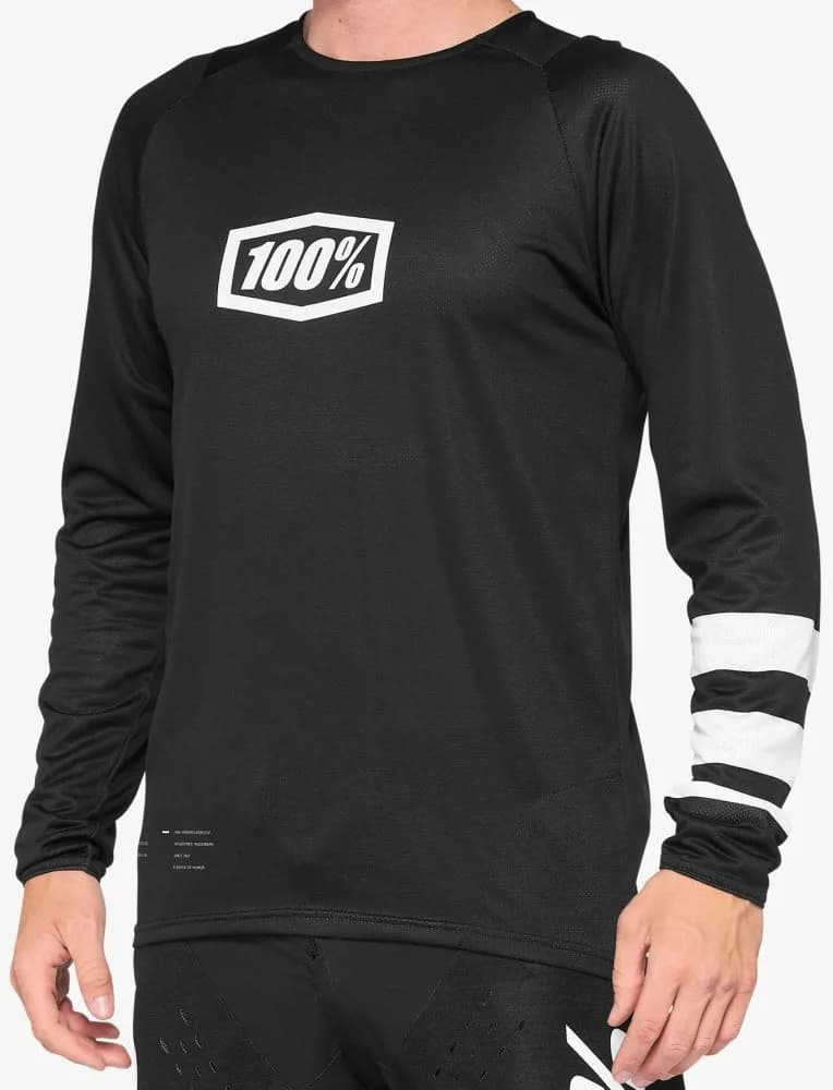 Джерсі 100% R-CORE Jersey [Black/White], M