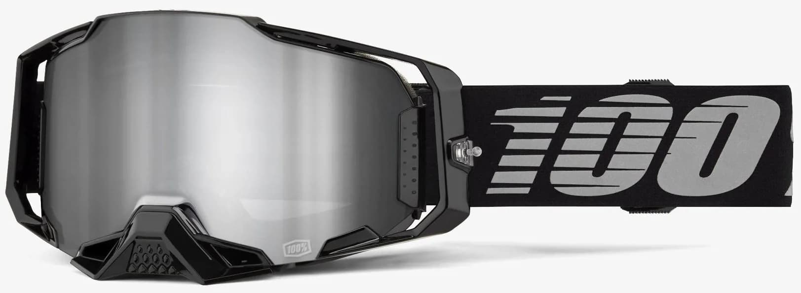 Окуляри 100% ARMEGA Goggle [Black], Mirror Silver Lens