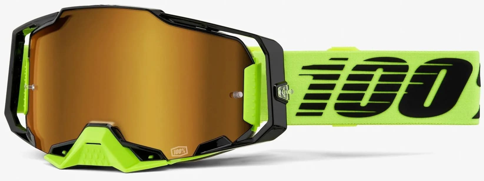 Окуляри 100% ARMEGA Goggle [Neon Yellow], Mirror Gold Lens