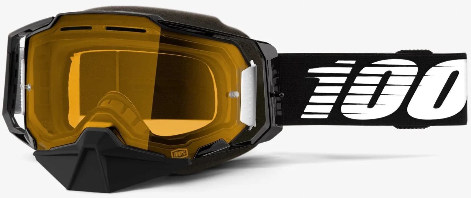 Окуляри 100% ARMEGA Snowmobile Goggle [Black], Dual Yellow Lens