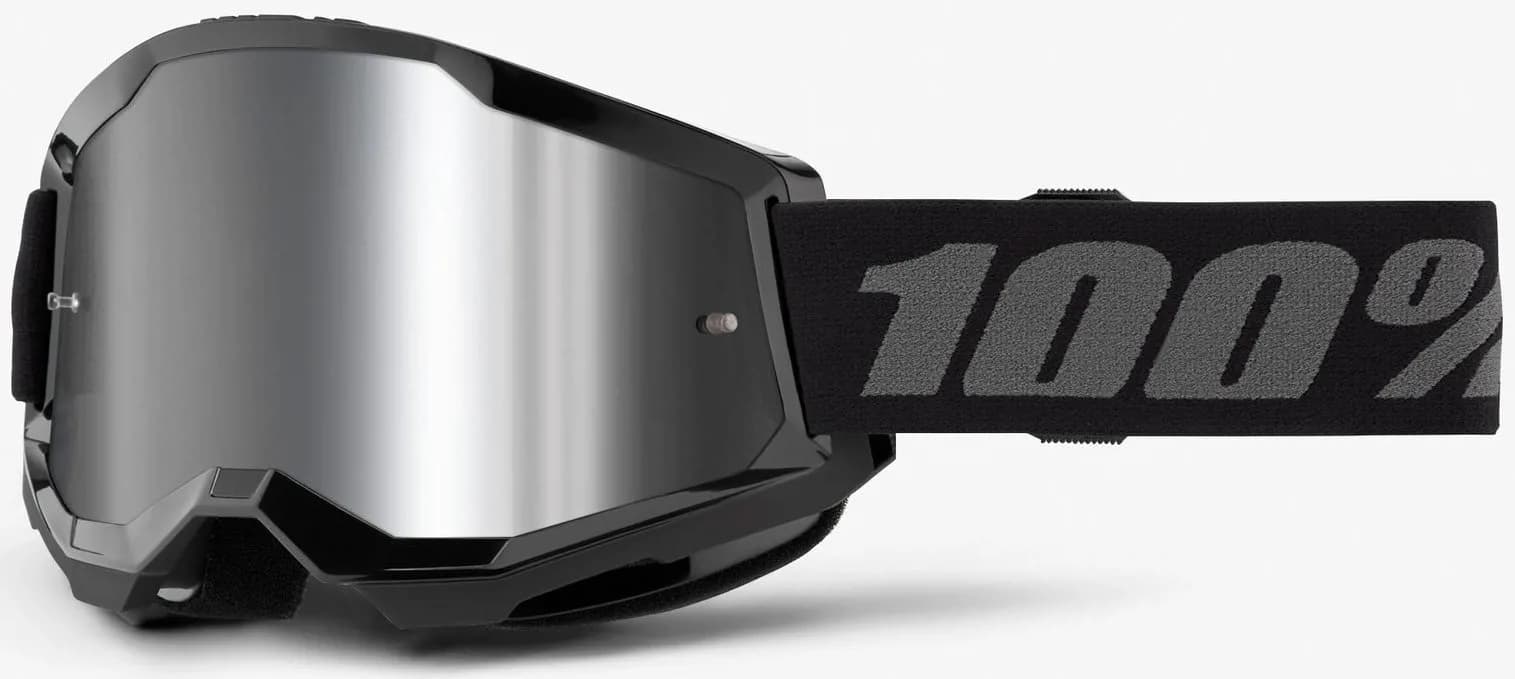 Окуляри 100% STRATA 2 Goggle [Black], Mirror Silver Lens