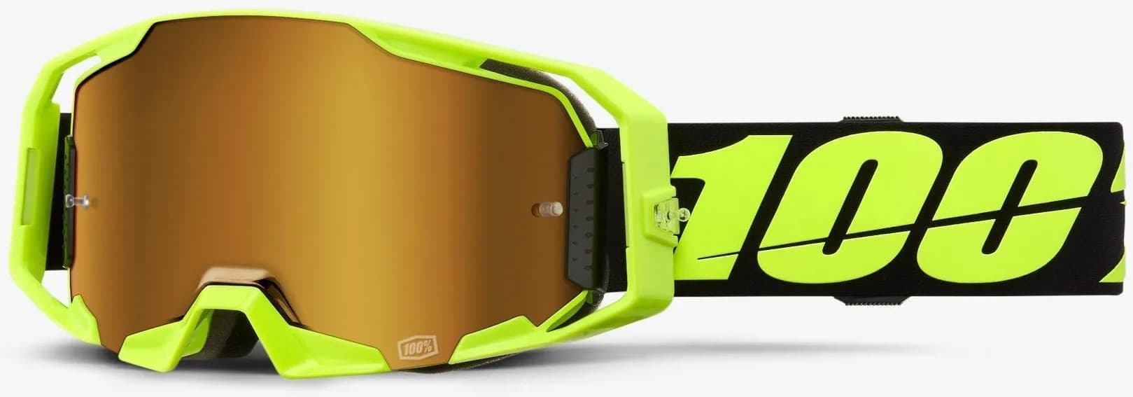 Окуляри 100% ARMATIC Goggle [Neon Yellow], Mirror Gold Lens
