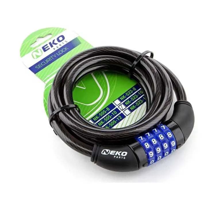 Замок NEKO-523-10 спіраль код 10х1800мм