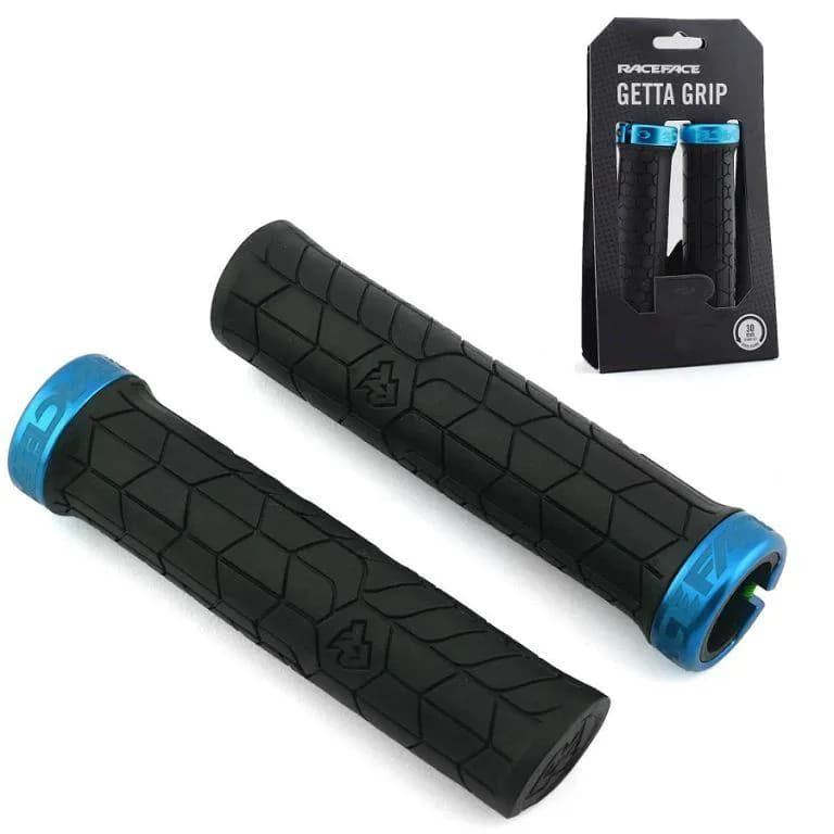 Гріпси RACE FACE GRIP, GETTA, 33MM, BLACK, TURQUOISE