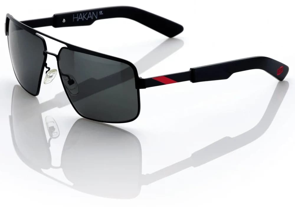 Окуляри 100% HAKAN Sunglasses [Black], Grey Lens