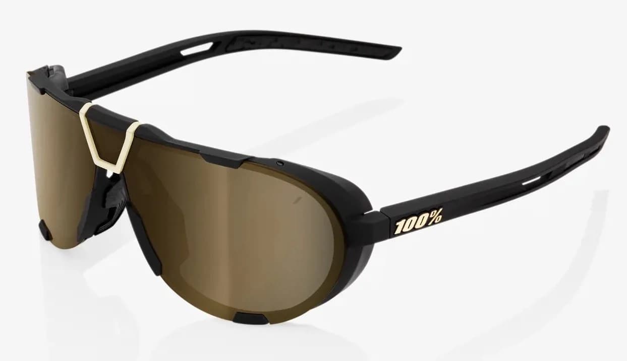 Окуляри 100% WestCraft+ Sunglasses [Soft Tact Black], Mirror Gold Lens