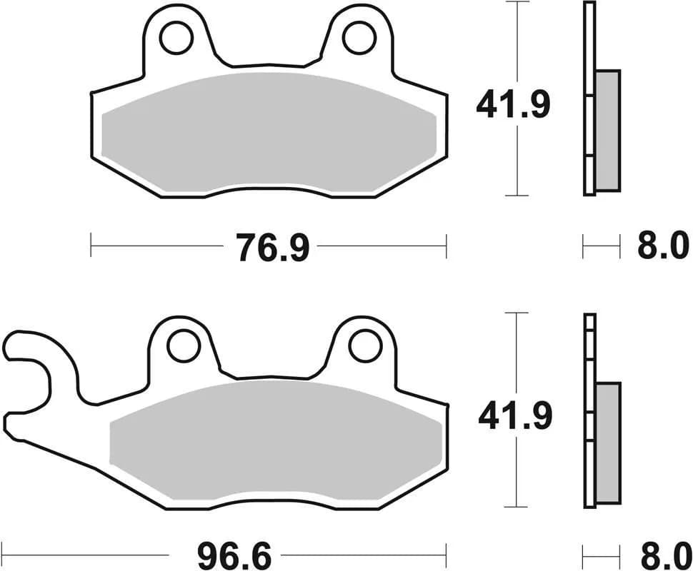 Гальмівні колодки SBS Sport Brake Pads, Sinter/Carbon
