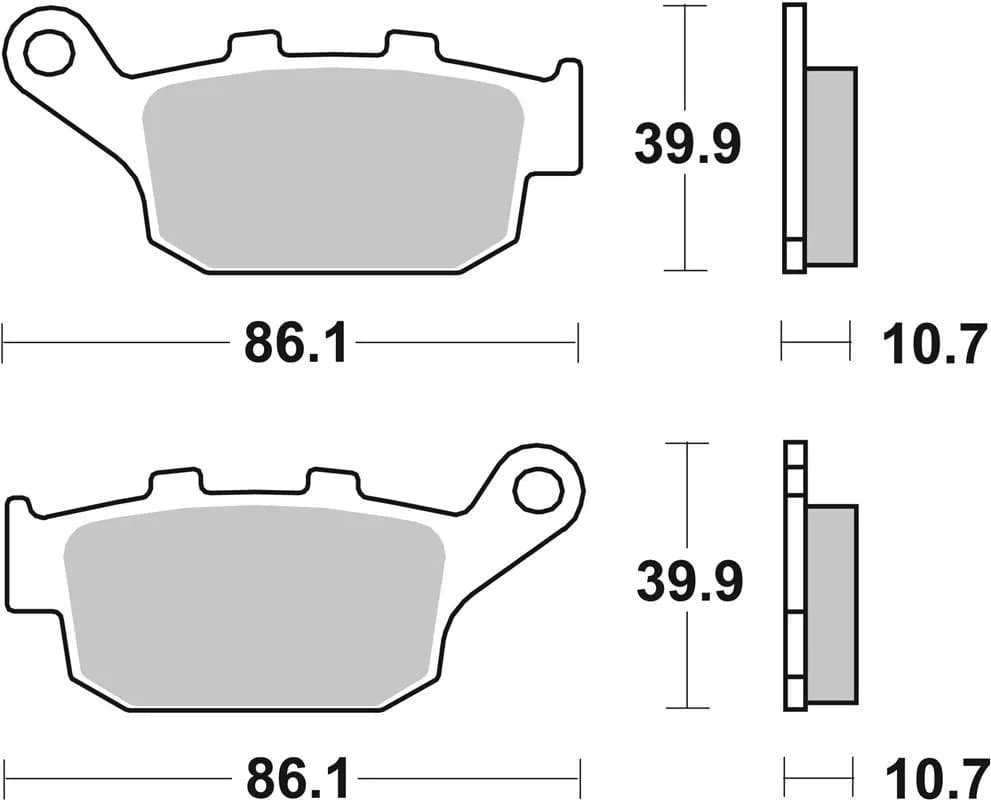 Гальмівні колодки SBS Performance Rear Brake Pads, Sinter