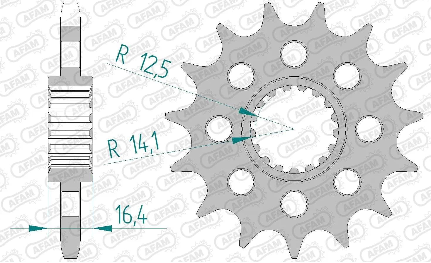 Зірка AFAM 525 Sprocket - KTM, 17z