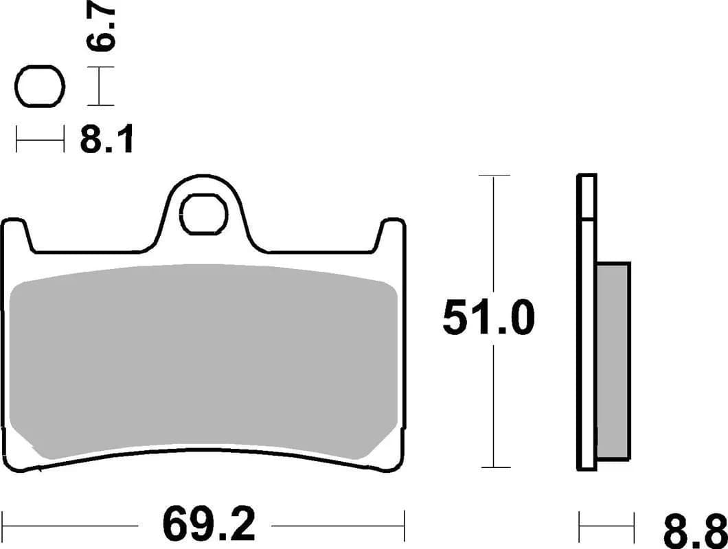 Гальмівні колодки SBS Track Days Front Brake Pads, Sinter
