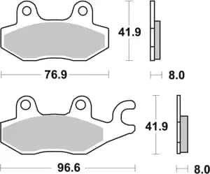 Гальмівні колодки SBS Performance Front Brake Pads, Sinter