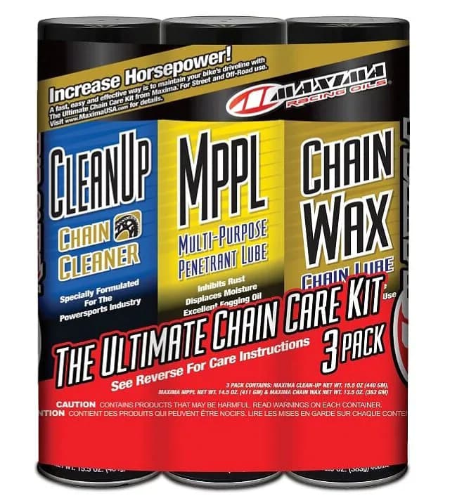 Комплект Maxima Wax Ultimate Chain Care Combo Kit [3-Pack], Universal lube