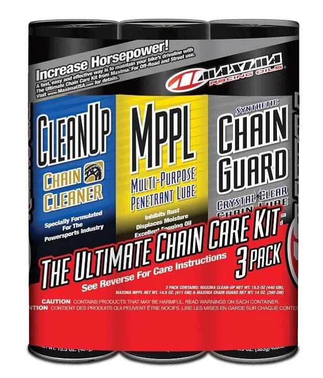 Комплект Maxima Syntetic Ultimate Chain Care Combo Kit [3-Pack], Dry lube