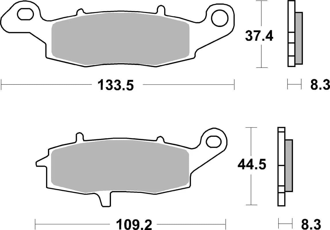 Гальмівні колодки SBS Performance Rear Brake Pads, Sinter