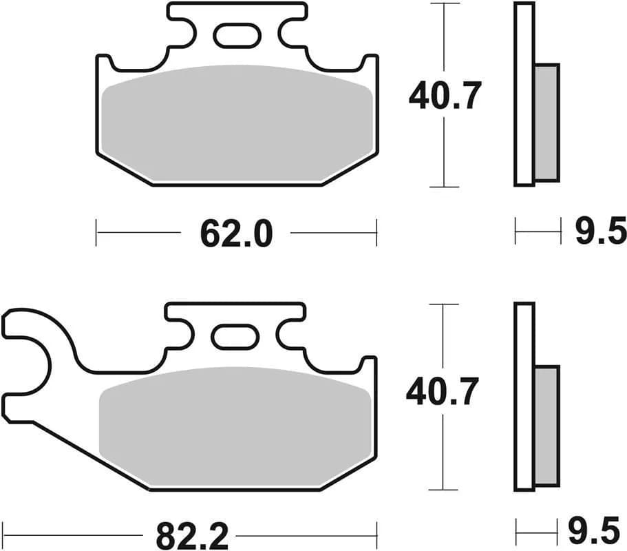 Гальмівні колодки SBS Upgrade Brake Pads, EVO Sinter/Sinter