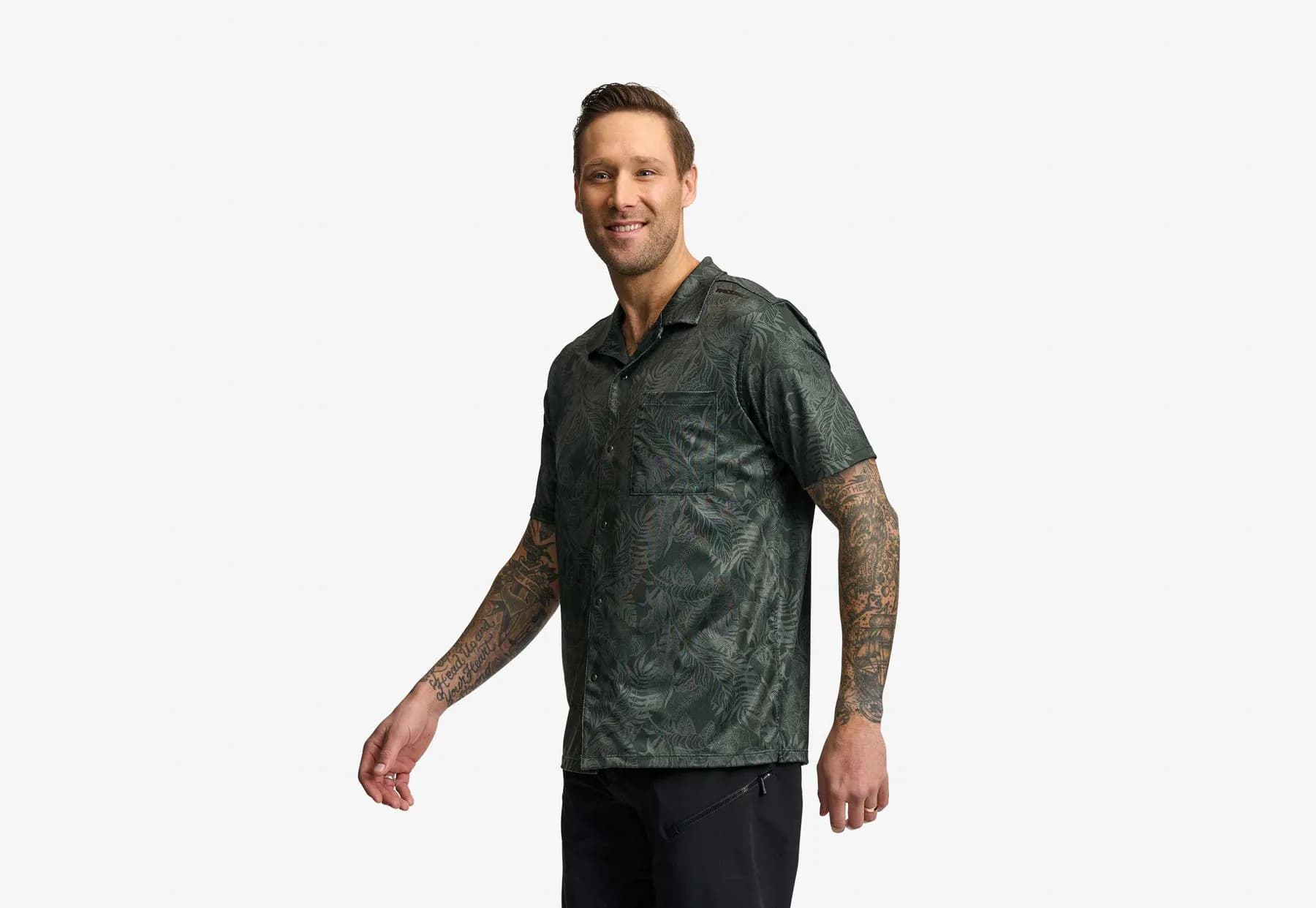 Велосорочка RACE FACE TORRES TECHNICAL BUTTON UP-BLACK-L