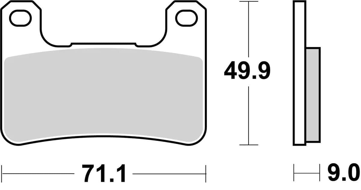 Гальмівні колодки SBS Track Days Front Brake Pads, Sinter