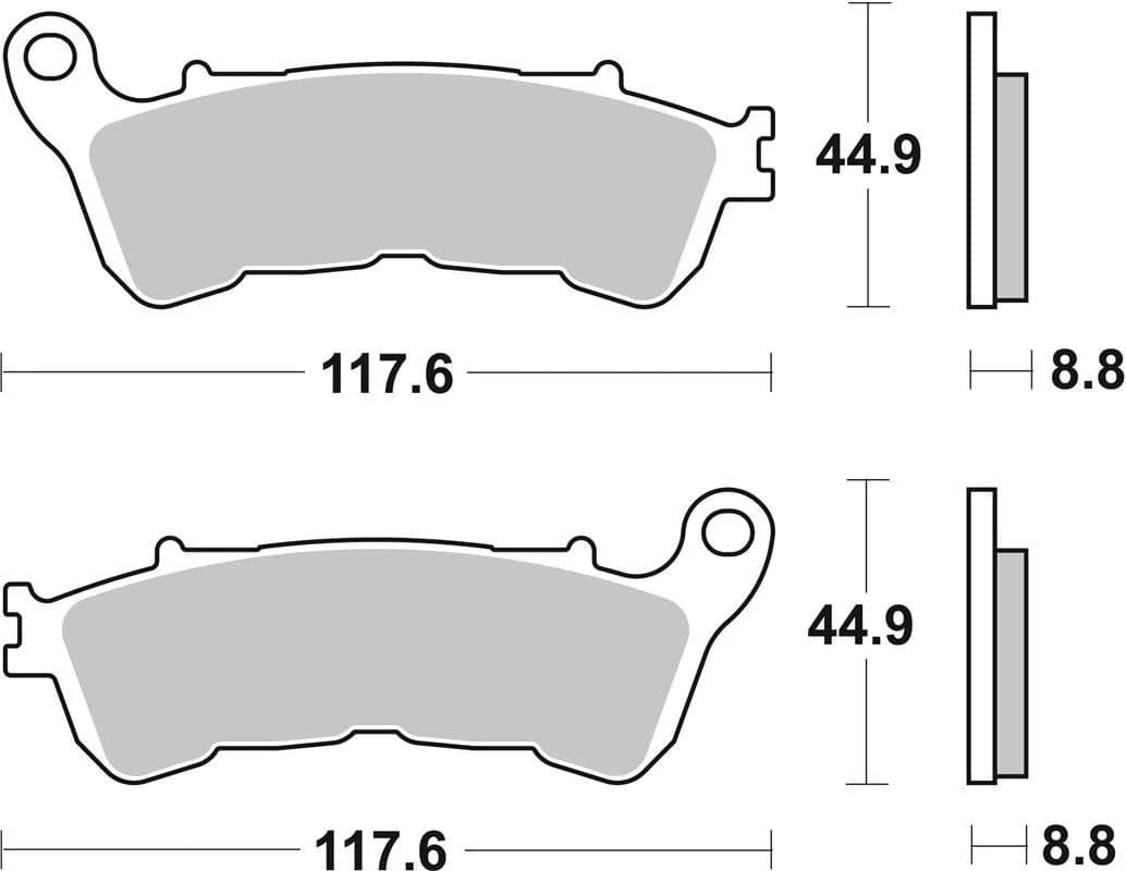 Гальмівні колодки SBS Performance Rear Brake Pads, Sinter