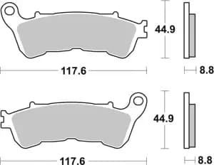 Гальмівні колодки SBS Upgrade Front Brake Pads, EVO Sinter