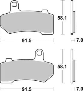 Гальмівні колодки SBS High Performance Front Brake Pads, Sinter