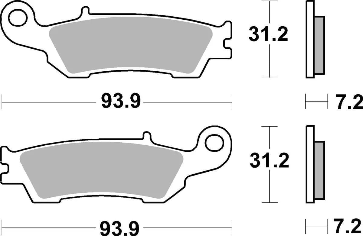 Гальмівні колодки SBS Comp Brake Pads, Carbon