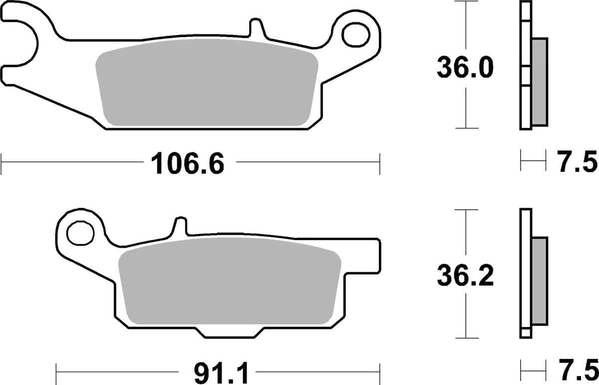 Гальмівні колодки SBS Sport Brake Pads, Sinter/Carbon